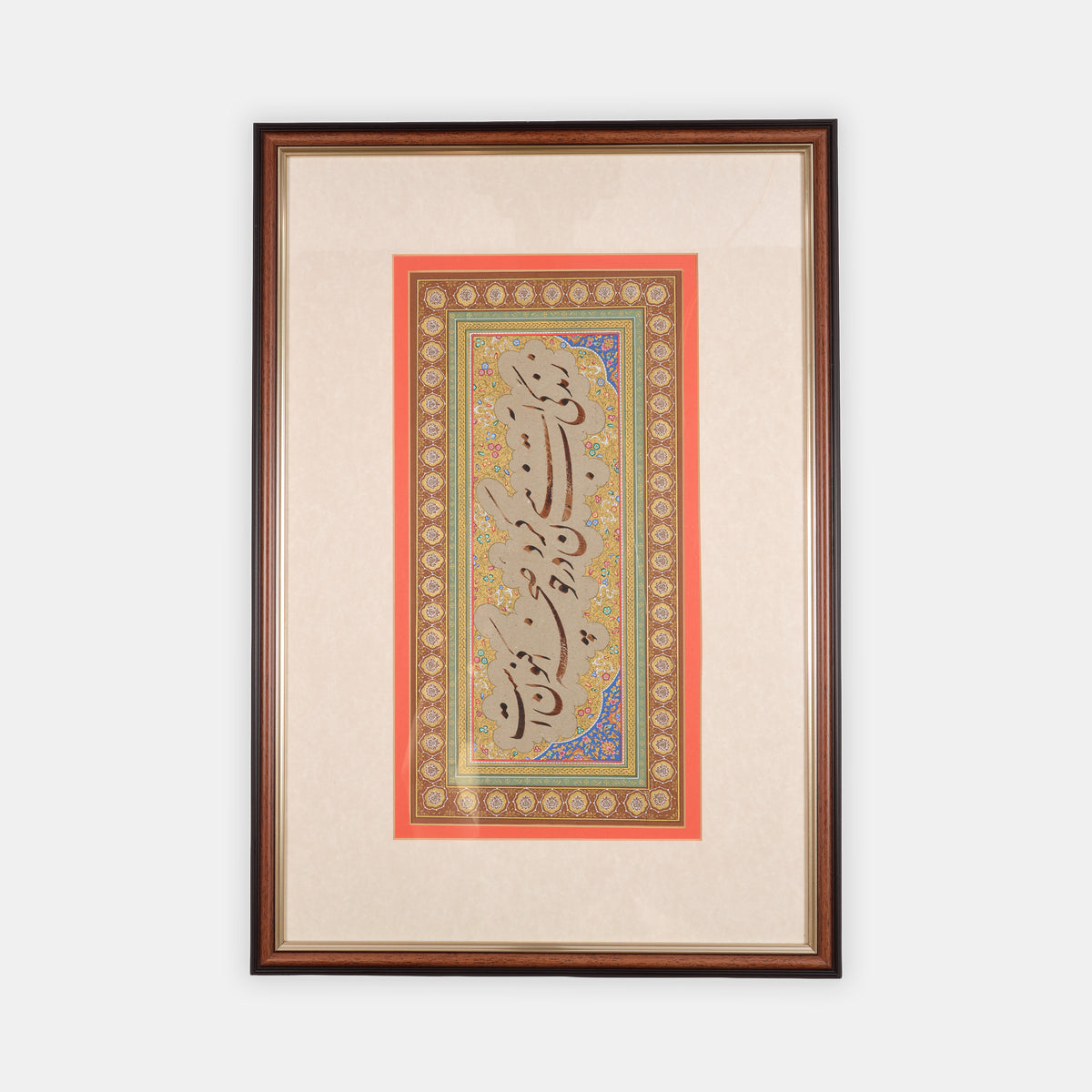 Single line of nastalig calligraphy by the calligrapher Morteza Salehi from 2024.