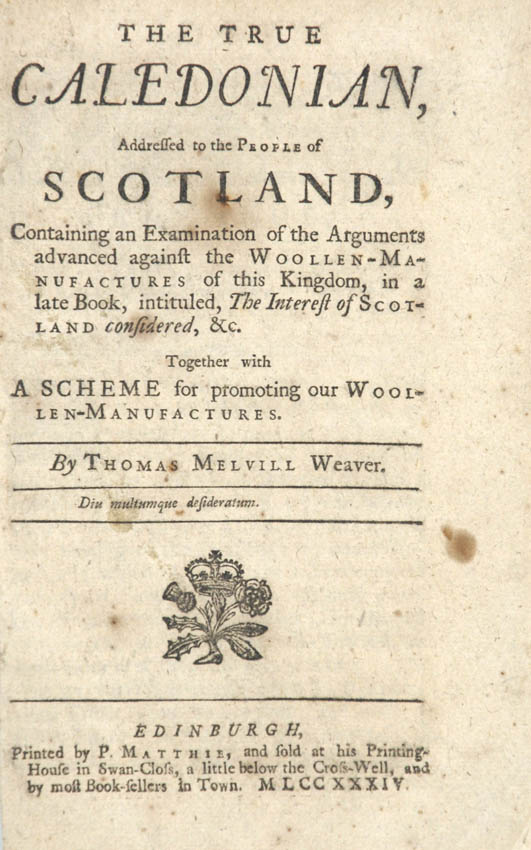 The author, a weaver, proposes that the Scottish wool trade would be best served by emulating used in Norfolk