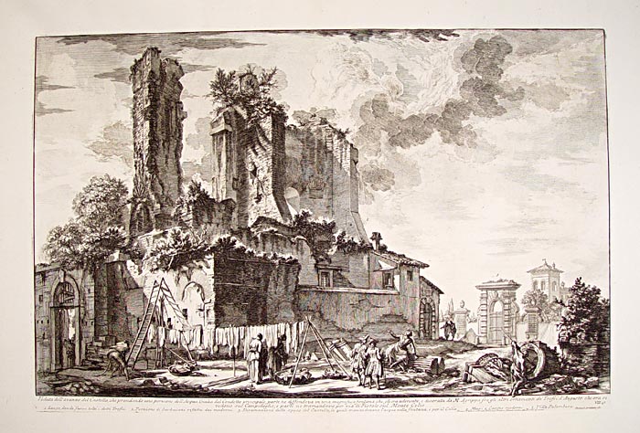 Original etching for the "Veduta di Roma", posthumous Rome edition.