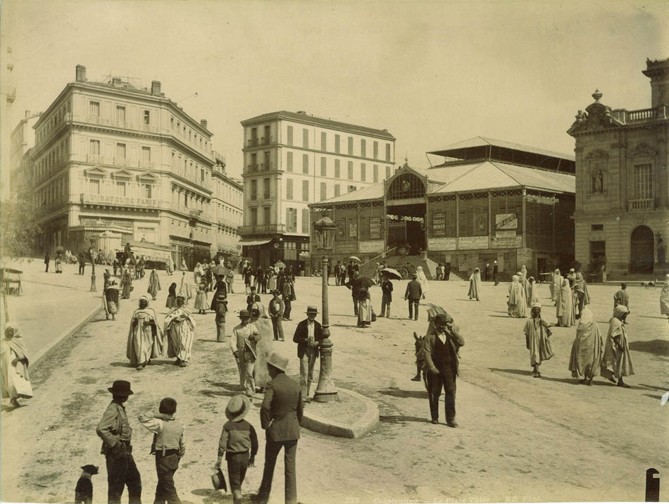 An albumen print of La Place Valee pruduced in the 1880s.