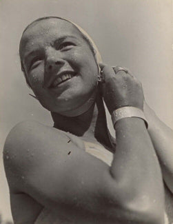 Woman In Bathing Cap Portrait