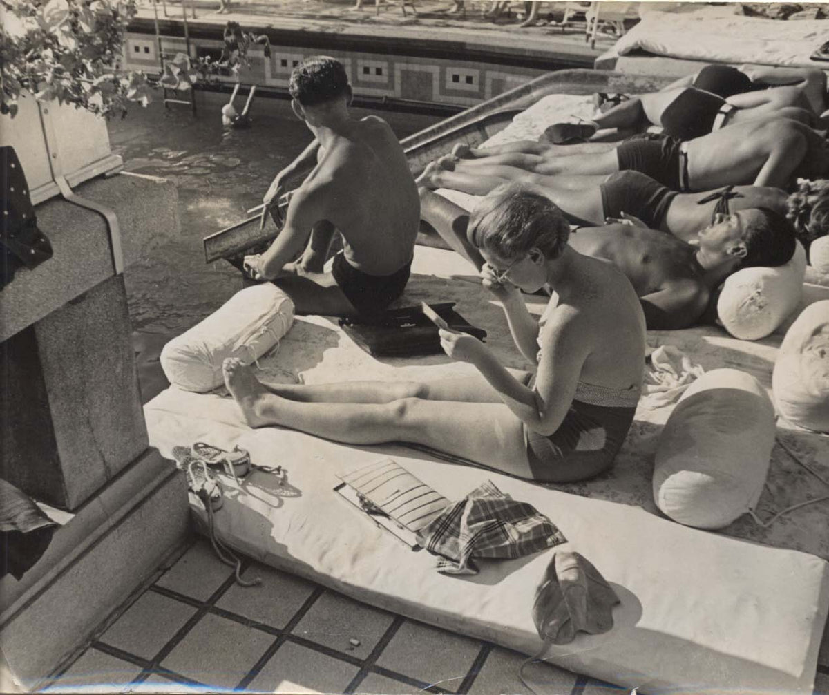 Reading By The Pool.