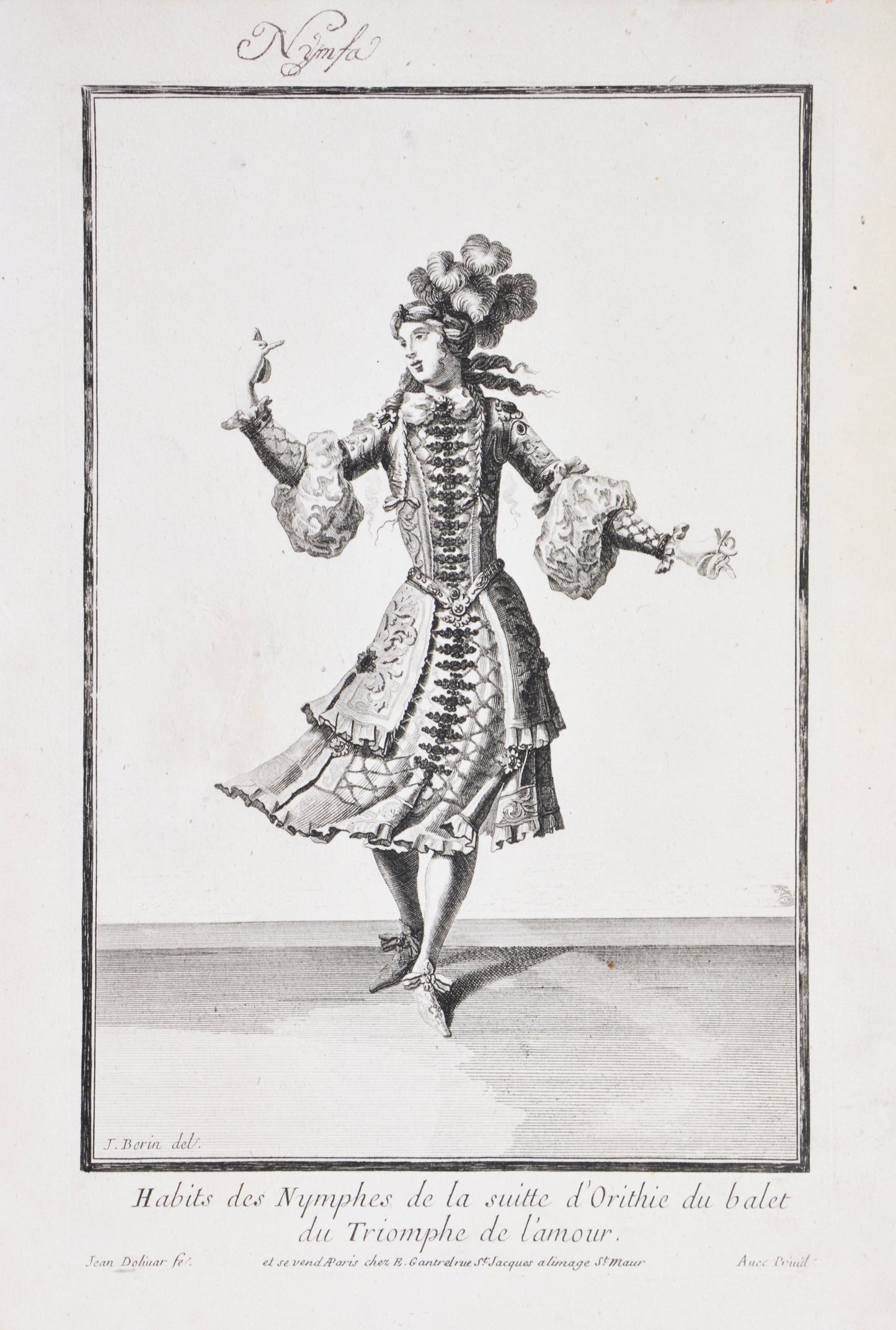 Habits des Nymphes de la suitte d'Orthie du balet du Triomphe de l'amour.