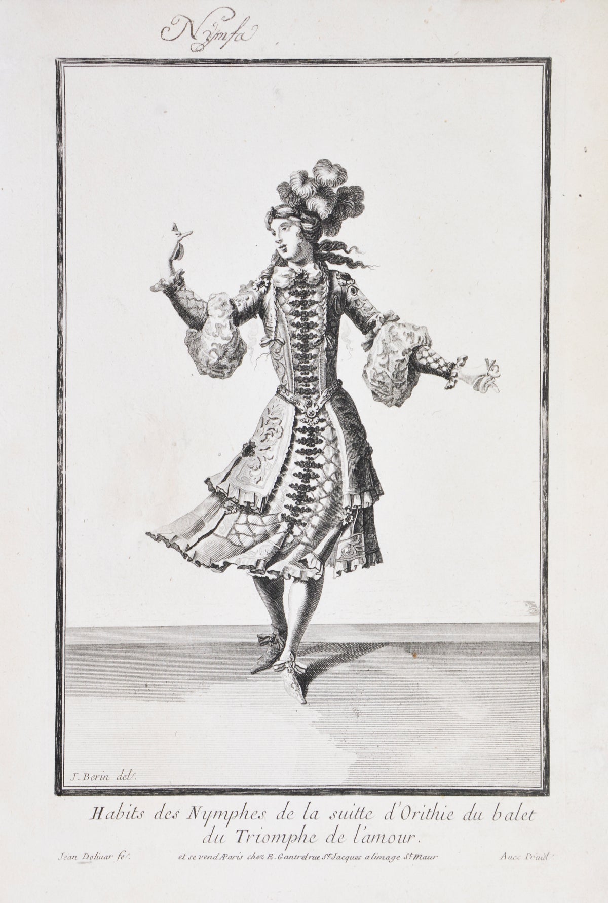 Habits des Nymphes de la suitte d'Orthie du balet du Triomphe de l'amour.