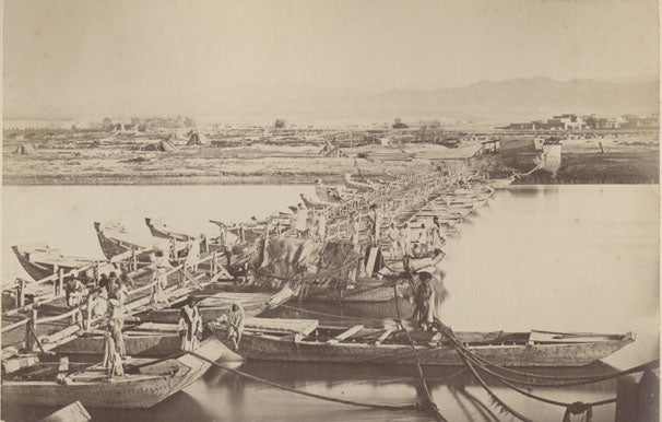 Bridge of boats over the Jhelum.