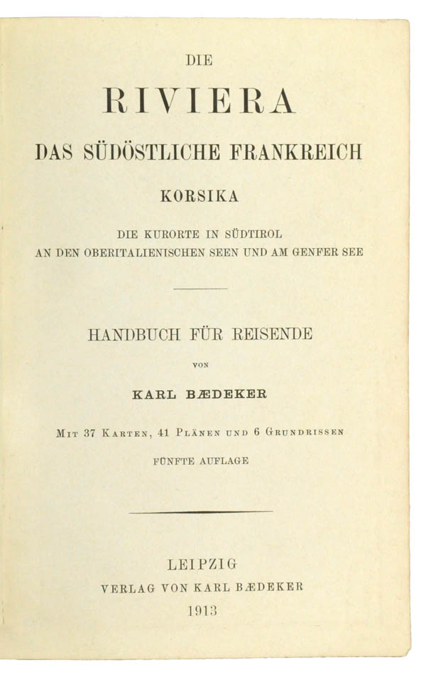 Fifth edition of Baedeker's Frankreich.