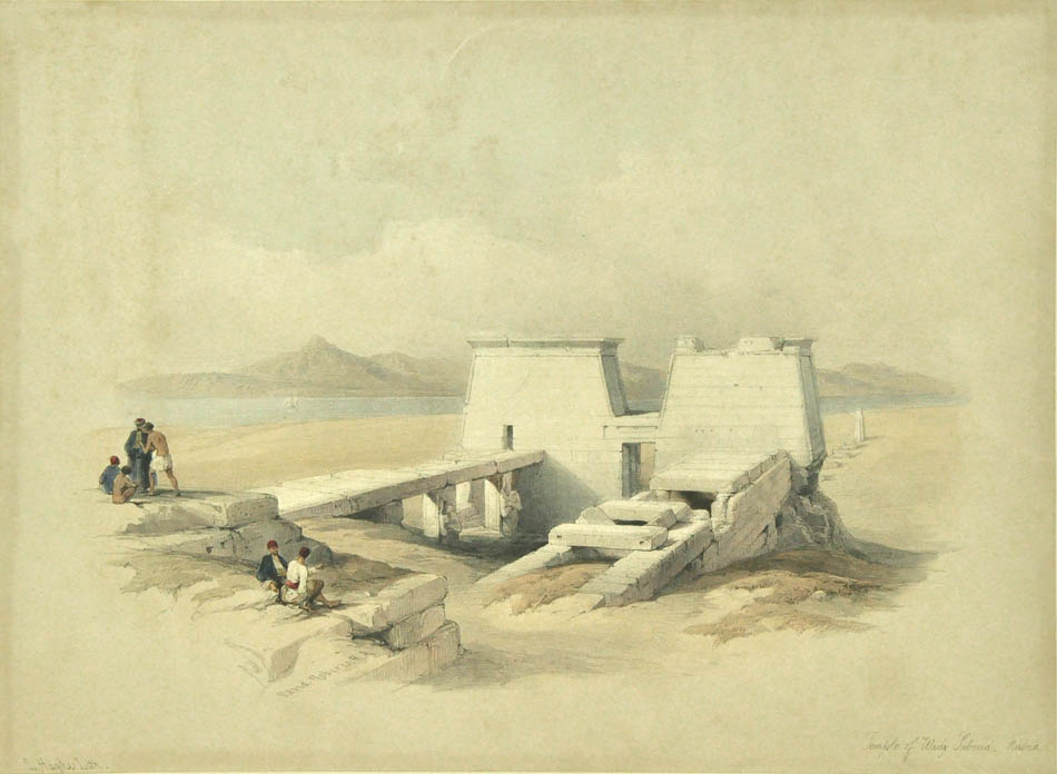 Original hand-coloured lithograph on fine paper mounted on card as issued from the subscription edition of Roberts' 'Egypt