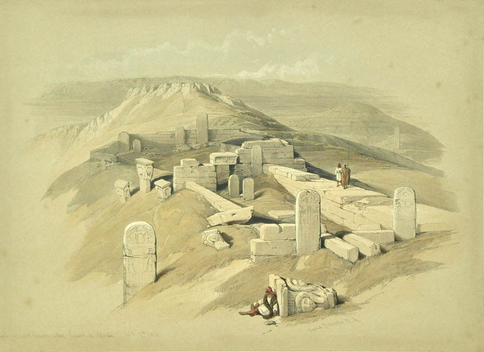 Original hand-coloured lithograph on fine paper mounted on card as issued from the subscription edition of Roberts' 'The Holy Land'