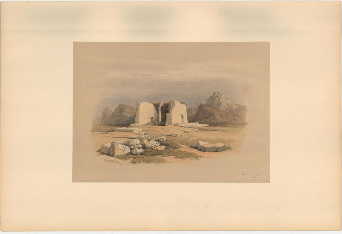 Original hand-coloured lithograph on fine paper mounted on card as issued from the subscription edition of Roberts' 'Egypt',