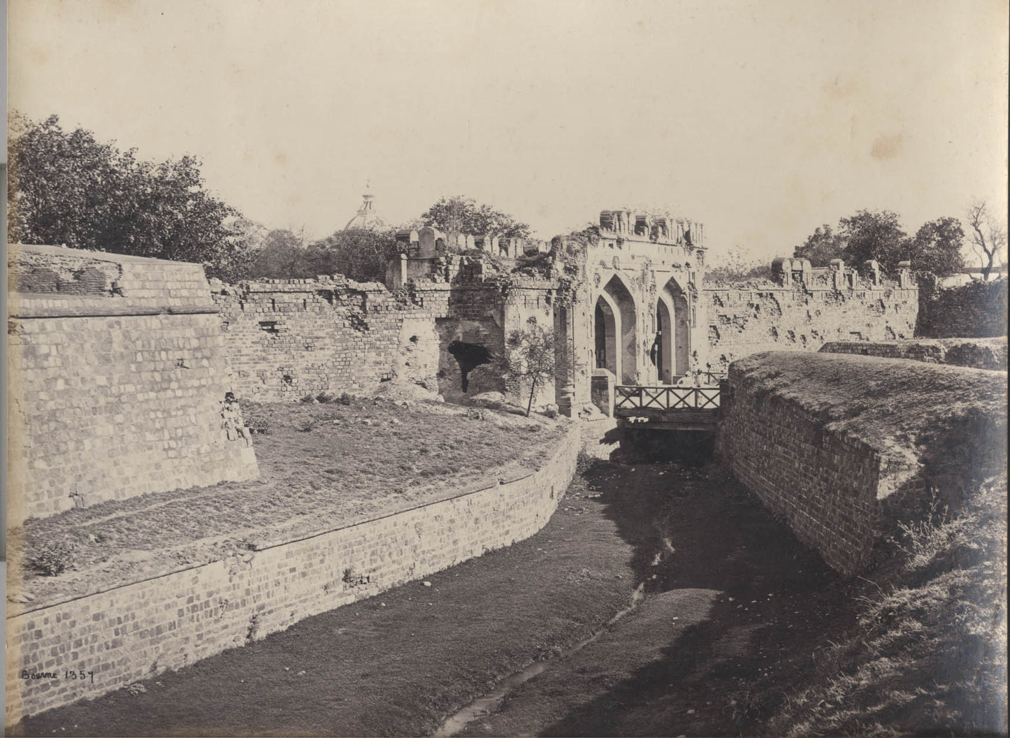 Northwestern face of the Kashmir gate of Shajahanabad, Delhi.