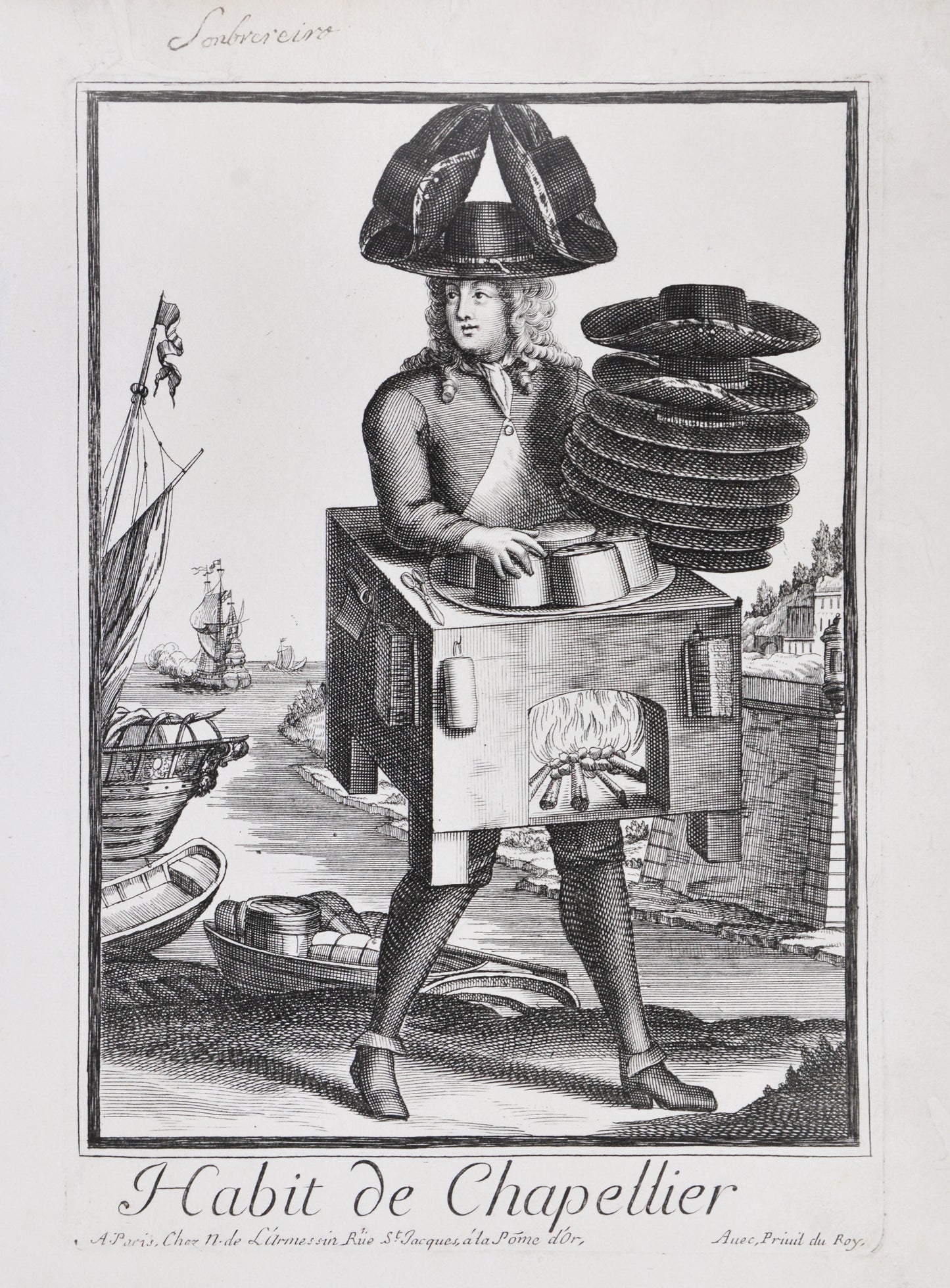 copper plate engraving from album des metiers.