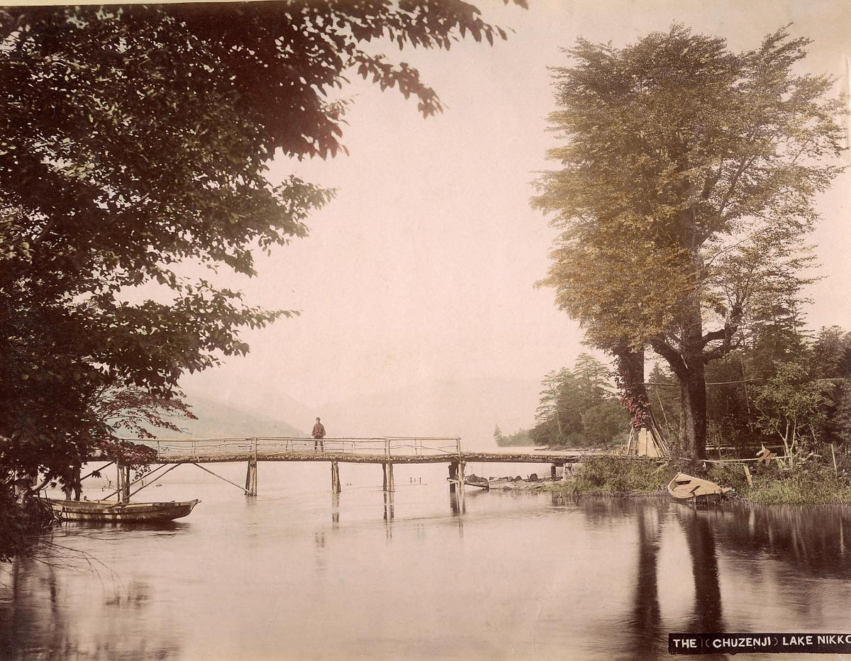 A charming collection of photographs, heightened in hand-colour, of Nikko and Kyoto in the Meiji era. The final six photographs are made up of one of Honolulu and five of the Canadian Rockies.