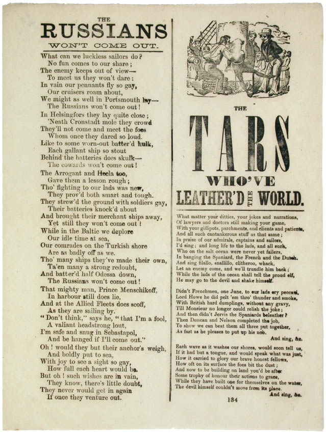 uncommon single sheets of british propaganda against the russians