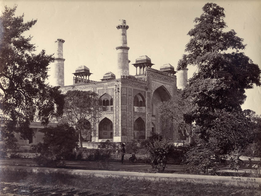 The entrance gate from the garden, Secundra.