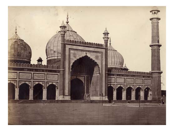 The Jumma Masjid, from the courtyard, Delhi.
