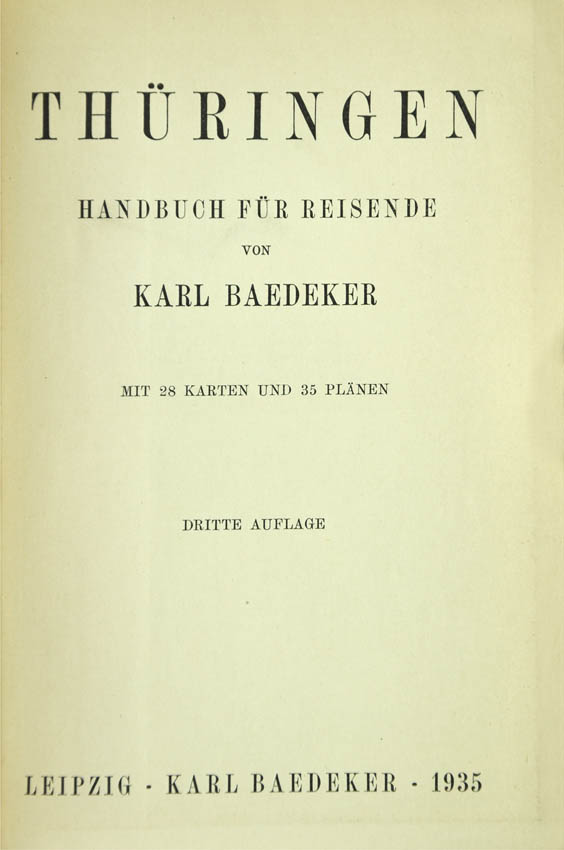This particular copy has the stamp "Verkaufsfähig nach Kart.Veröff.VO 6.2.40" on verso of front free endpaper.