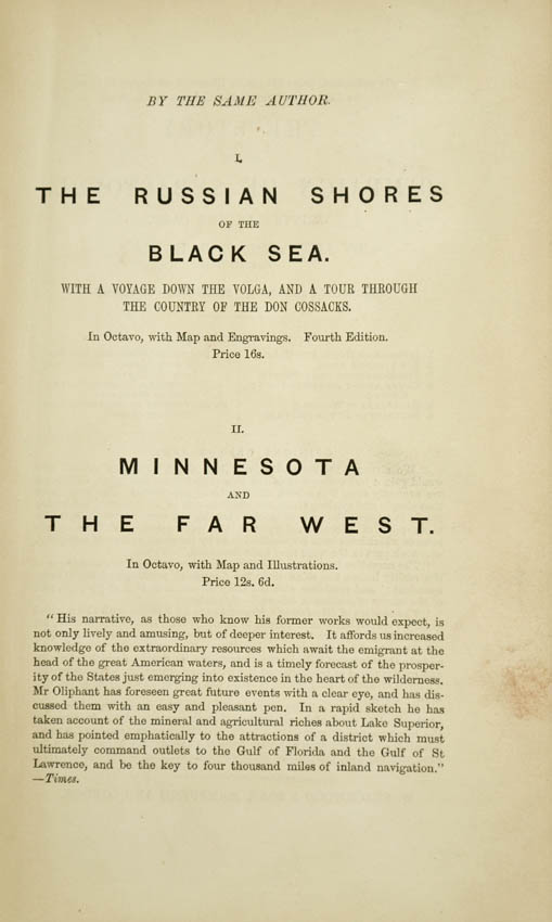 Oliphant accompanied Lord Stratford to the Crimea, and saw the siege of Sebastopol, before joining Omar Pasha's force. He left after the fall of Kars.