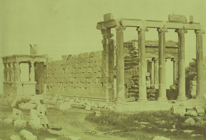 View of the south and east sides of the Erechtheion, Athens.