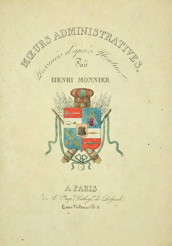 44 hand-coloured lithographed plates on Parisian & London life by Henry Monnier, in which he recorded the manners and life of both cities.