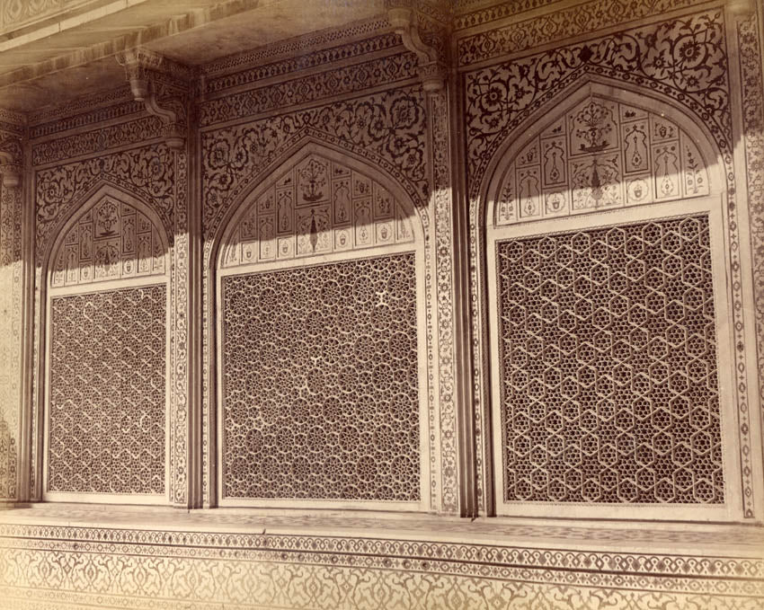 Latticed screens, Taj Mahal, Agra, Uttar Pradesh.