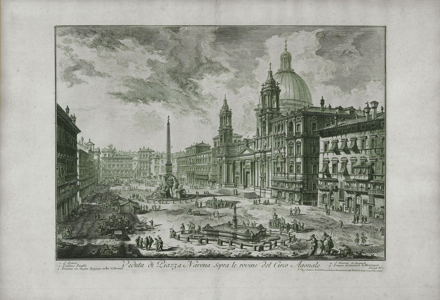 Veduta di Piazza Navona Sopra le Rovine del Circo Agonale.