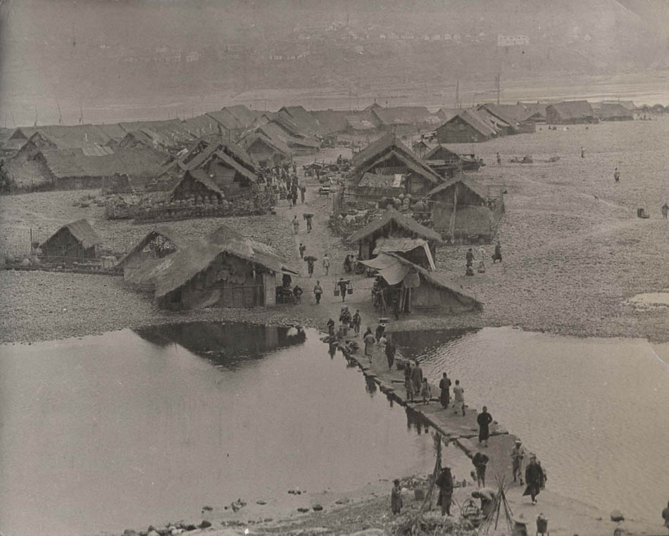 China, Native Huts at Canton.