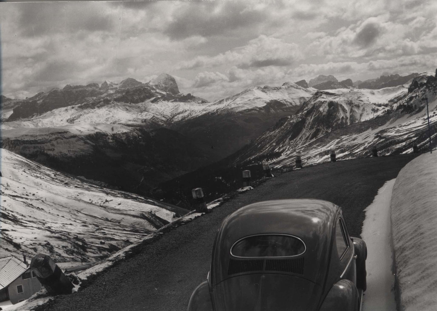 Dalomitenblick vom Passo di Pordoi nach Nordwest.