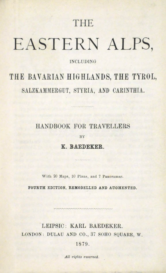 First English edition of this series devoted solely to the Eastern Alps.