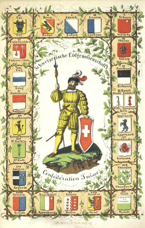 This is the first issue of this edition of Baedeker's Schweiz published in 1864