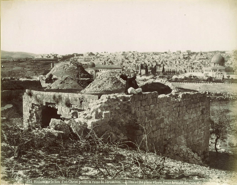 Ruins at the place where Jesus foretold the ruin of Jerusalem.