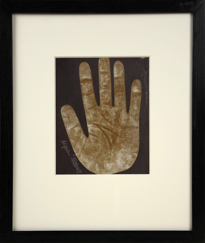 Eleven photographic negative prints of hands by German palmist Marianne Raschig who sook more than 2000 prints over 60 years.