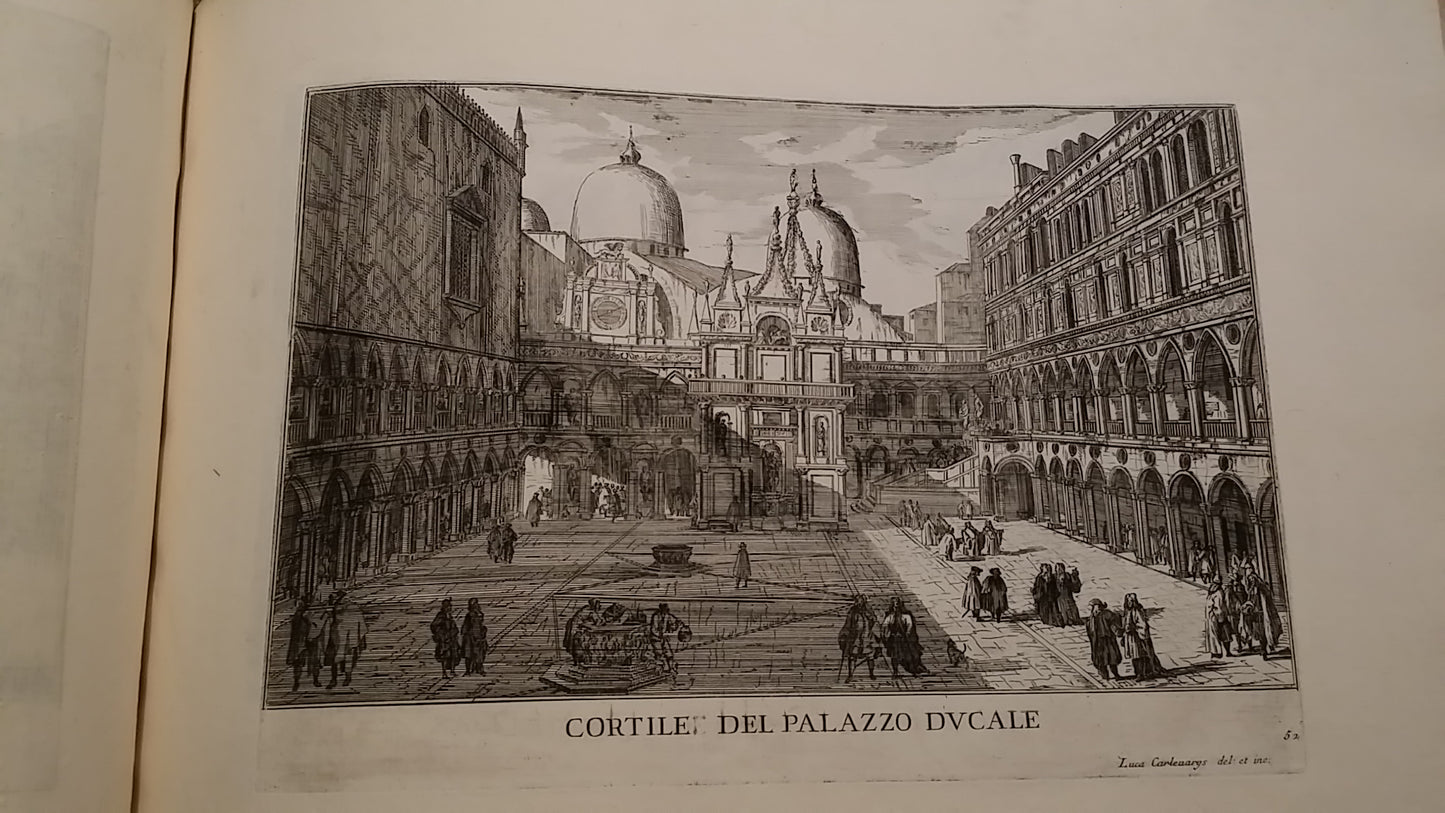 Best work by first distinguished painter of Venetian Vedute and one of the earliest practitioners of this painting type. 103 etched views by Carlevaris.