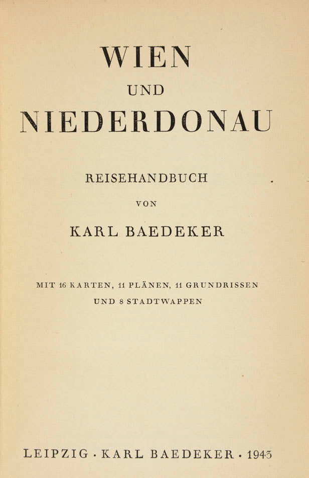 This is the first and only edition of this title and shows Vienna and the Lower Danube as part of Greater Germany.