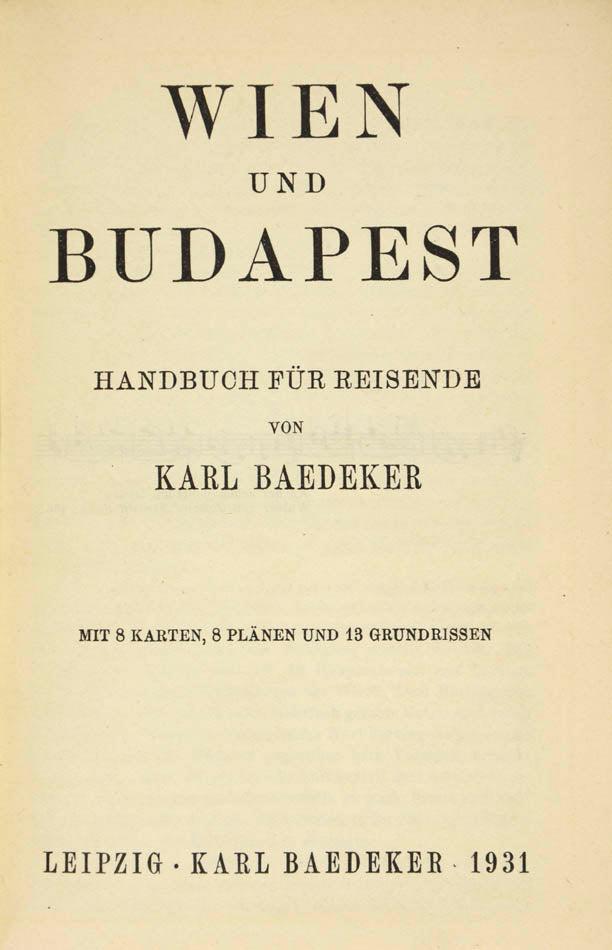 First and only edition of this title. It describes the Vienna and Budapest and their environs as well as Bratislava and parts of Hungary.