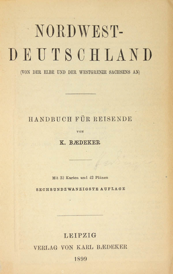 Twenty-sixth edition of Baedeker's Nordwest Deutschland