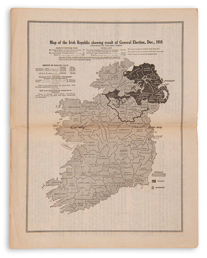 A rare political pamphlet by the American Comission on Irish Independence promoting the first American bond-drive to finance the newly declared republic.