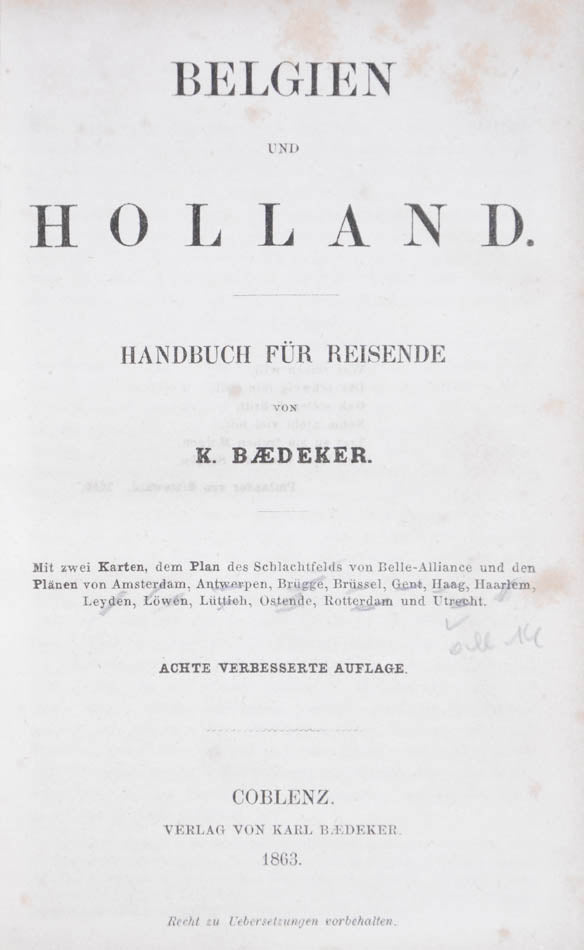This is the 'third edition' with both Belgium and Holland included in the one volume