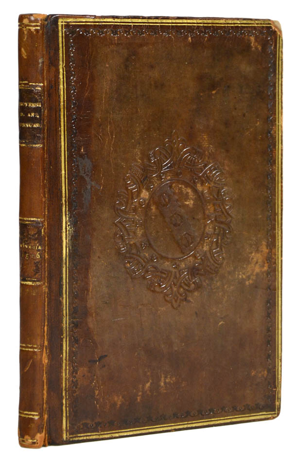 Scarce early edition based on Cornazano's collection of tales, with 17 pictorial woodcuts, ttile within architectural border.