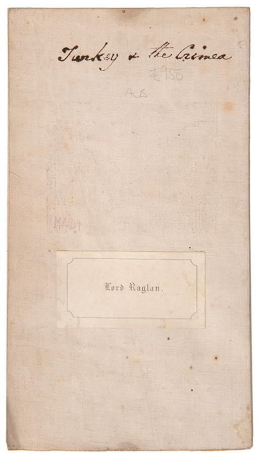 Lord Raglan's copy of Übersichts-Karte des Türkischen Reichs in Europa und Asien, a partially coloured folding map