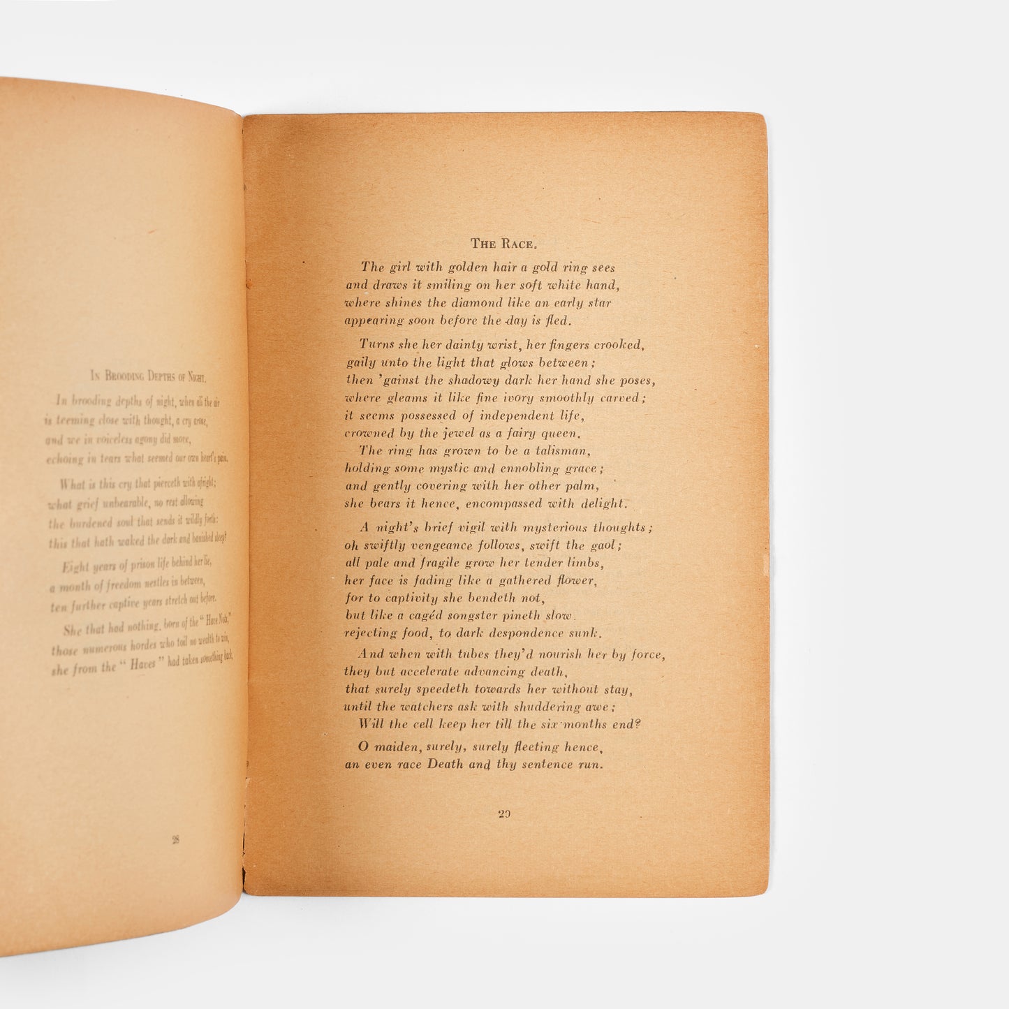 A scarce collection of poems written by Pankhurst during one of her numerous terms in prison; no other copy shown in auction records in the last 40 years.