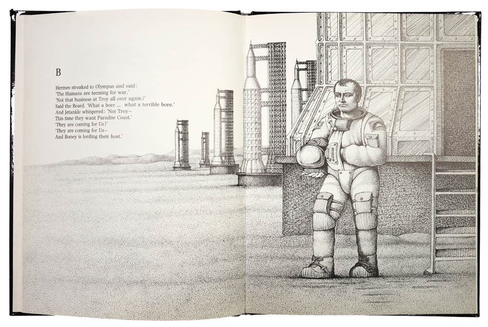 An illustrated 'alphabet' comprising poems relating to historical and modern subjects, with pictures by Bert Kitchen.