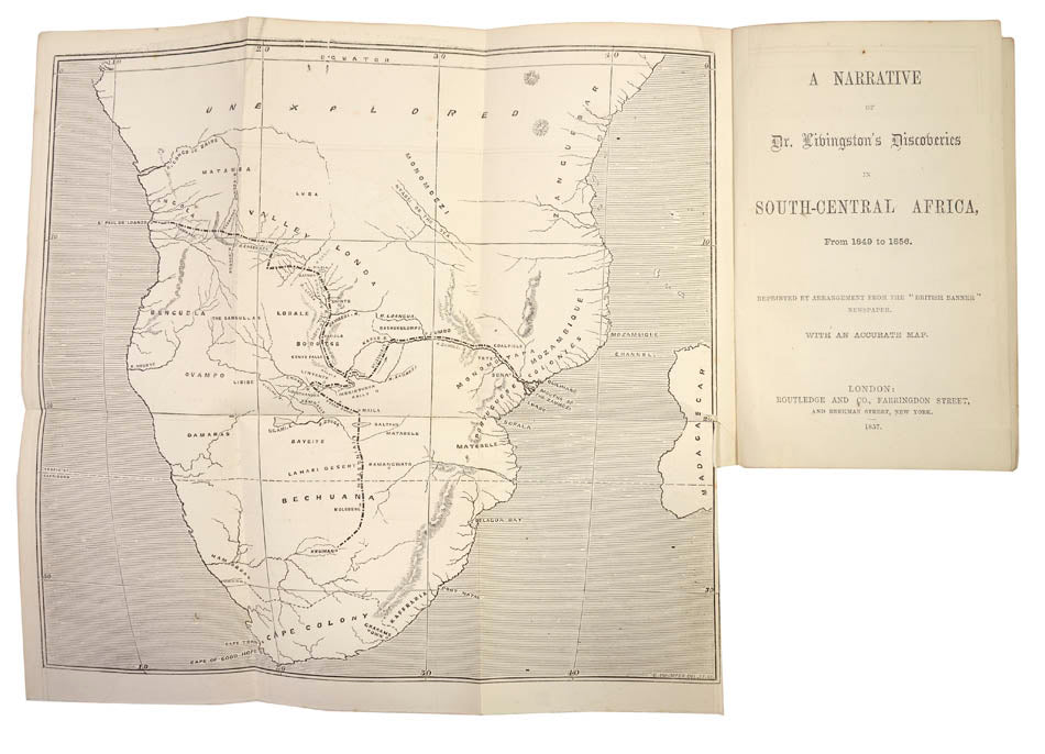 Rare. The first appearance in book form of any account of Livingstone's travels in Africa