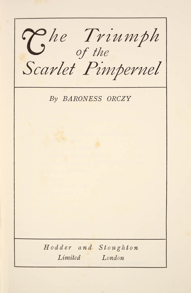 The further adventures of Baroness Emmuska Orczy's elusive Scarlet Pimpernel, aka Sir Percy Blakeney, during the French Revolution.
