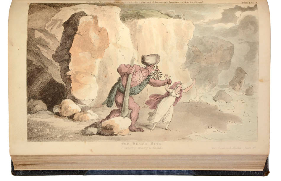 A periodical containing some of Thomas Rowlandson's best-known images, 52 aquatint plates, including the 28 for the Schoolmaster's Tour.