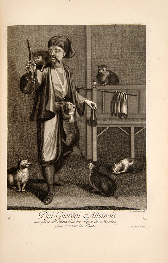 First edition of both parts of this important work which established the standard depiction of peoples of the ottoman empire and the levant. Contains 102 plates of costumes including the depiction of the whirling devishes.