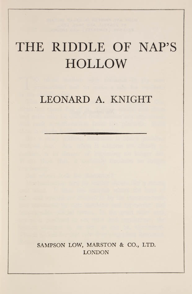 Early issue in original cloth, with dust-jacket by Frank Sherwin.