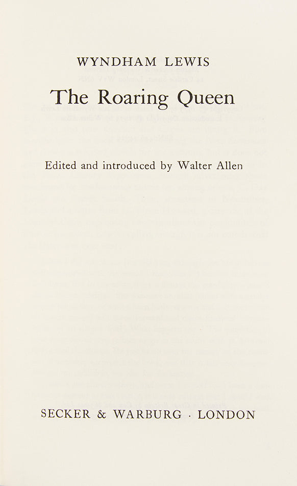 First edition of this satirical attack on the book world, originally destined for publication in 1936 but pulled by Jonathan Cape for fear of libel.