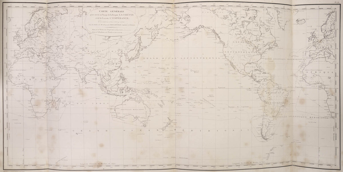 First edition of the official record of Hyacinthe de Bougainville's voyage round the world, with superb illustrations.