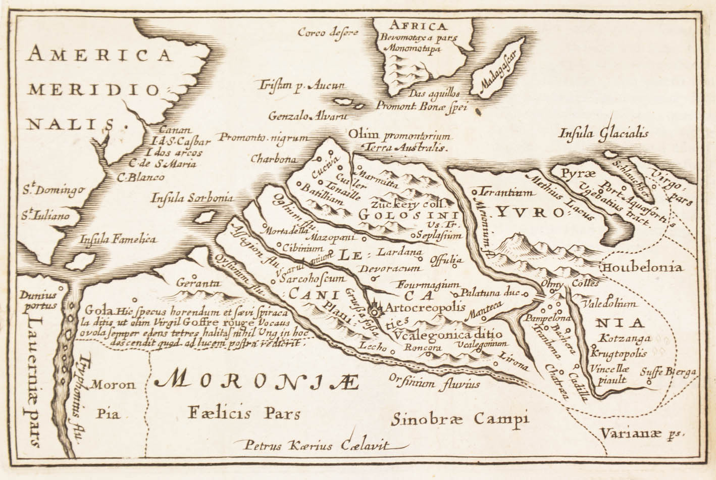 Hall's work is the earliest utopia set in Terra Australis and provided Swift for many ideas for 'Gullivery's Travels'.