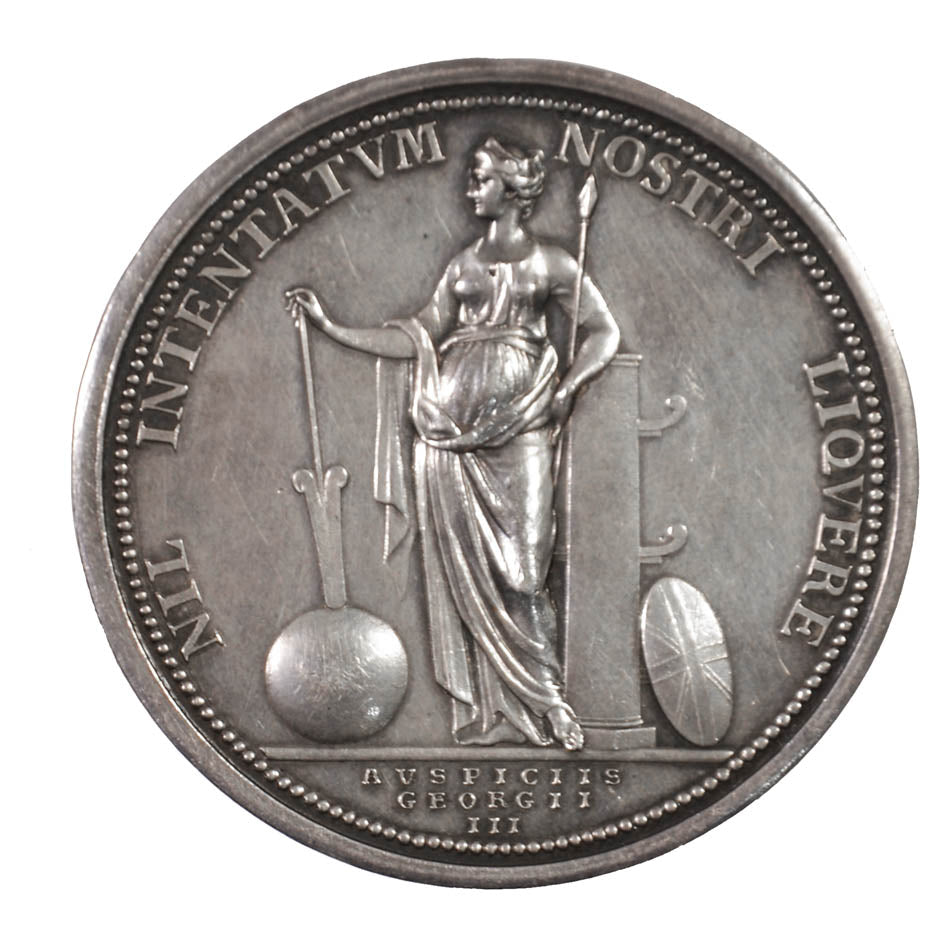 The rare silver issue of the Royal Society's Cook Medal. One of only 322.